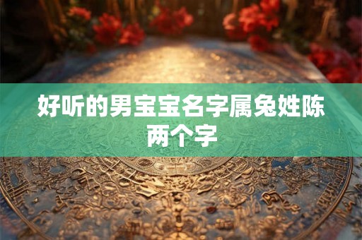 好听的男宝宝名字属兔姓陈两个字