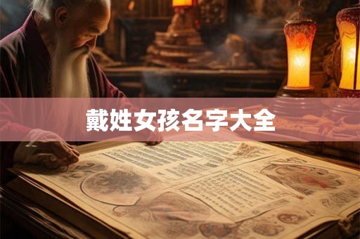 戴姓女孩名字大全