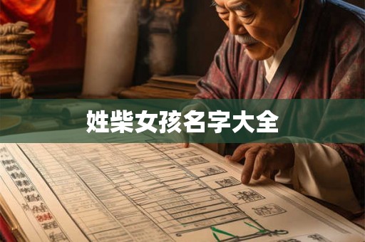 姓柴女孩名字大全