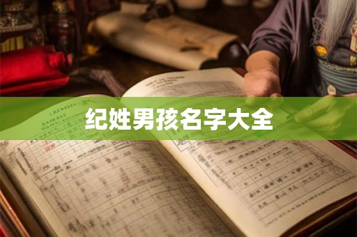 纪姓男孩名字大全