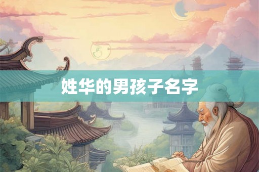 姓华的男孩子名字