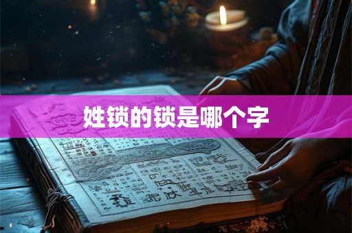 姓锁的锁是哪个字