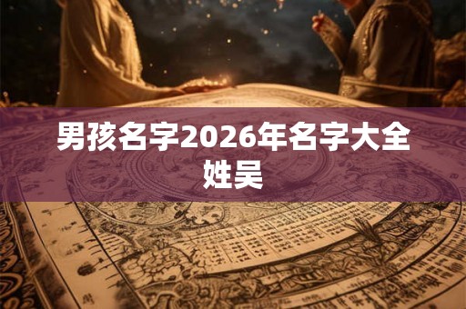 男孩名字2026年名字大全姓吴