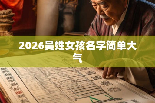 2026吴姓女孩名字简单大气