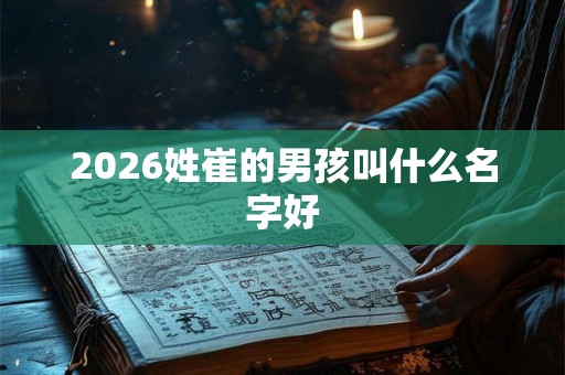 2026姓崔的男孩叫什么名字好