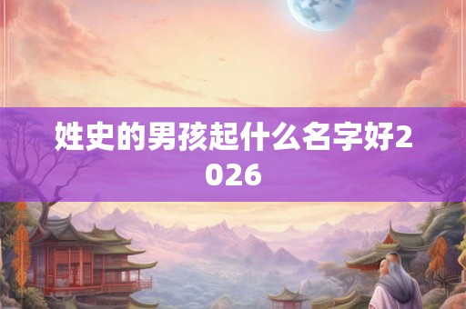 姓史的男孩起什么名字好2026