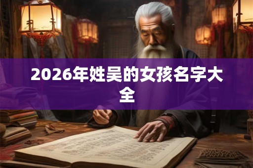 2026年姓吴的女孩名字大全 2026年姓吴的女孩名字大全