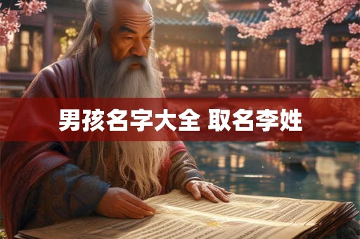 男孩名字大全 取名李姓