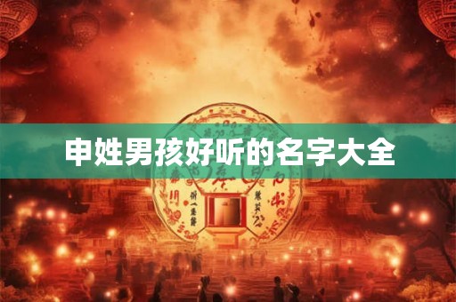 申姓男孩好听的名字大全