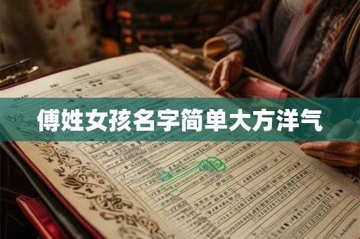 傅姓女孩名字简单大方洋气