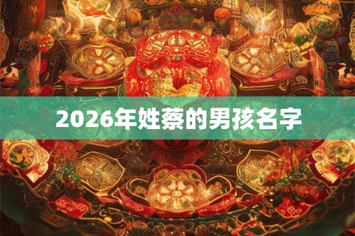 2026年姓蔡的男孩名字