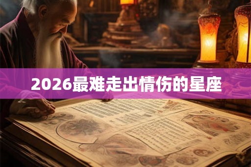 2026最难走出情伤的星座