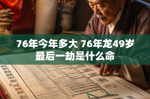 76年今年多大 76年龙49岁最后一劫是什么命