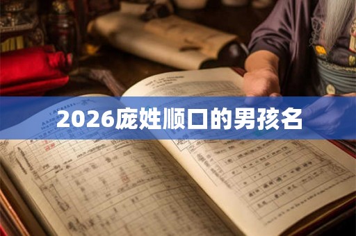 2026庞姓顺口的男孩名