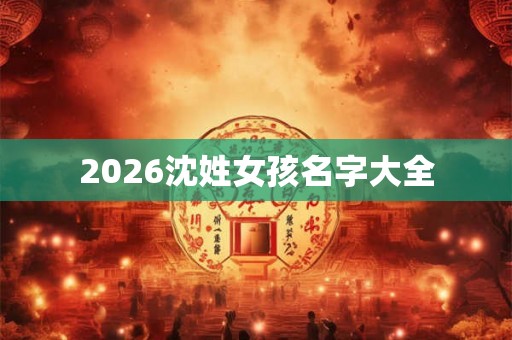 2026沈姓女孩名字大全