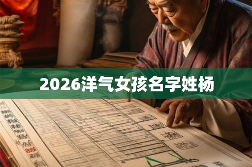 2026洋气女孩名字姓杨