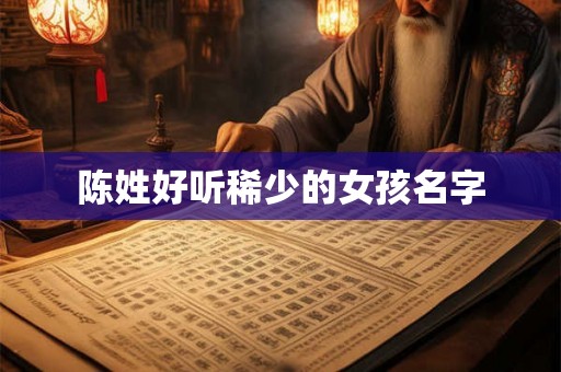 陈姓好听稀少的女孩名字