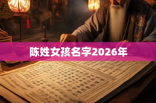 陈姓女孩名字2026年