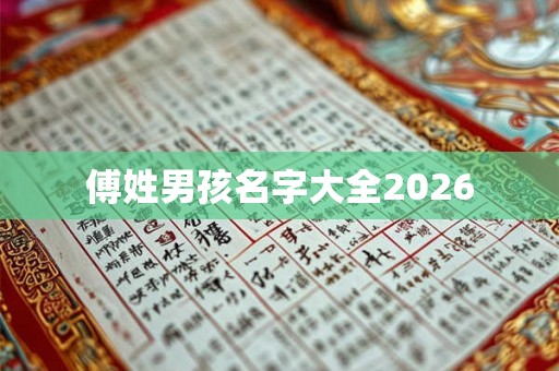 傅姓男孩名字大全2026
