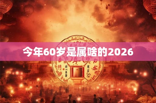 今年60岁是属啥的2026