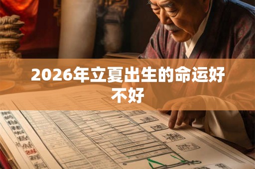 2026年立夏出生的命运好不好