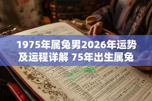 1975年属兔男2026年运势及运程详解 75年出生属兔人2026全年每月运势男性