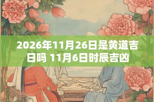 2026年11月26日是黄道吉日吗 11月6日时辰吉凶