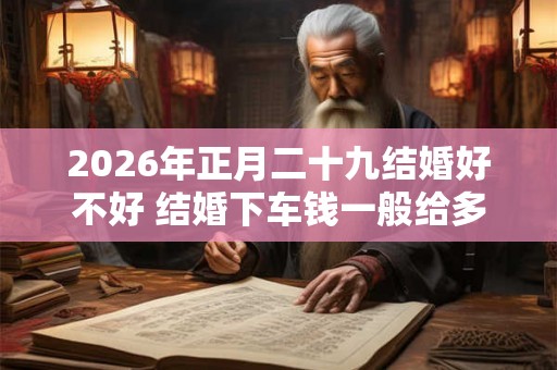 2026年正月二十九结婚好不好 结婚下车钱一般给多少 2026年正月二十九结婚好不好 结婚下车钱一般给多少