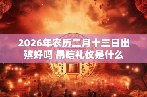2026年农历二月十三日出殡好吗 吊唁礼仪是什么