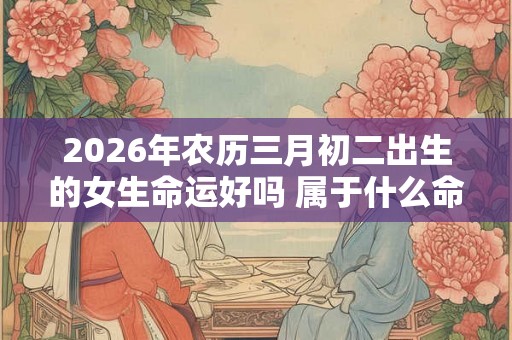 2026年农历三月初二出生的女生命运好吗 属于什么命