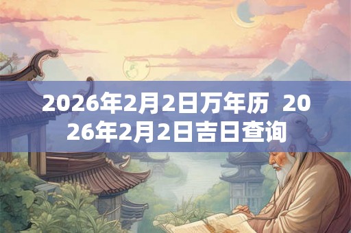2026年2月2日万年历 2026年2月2日吉日查询 2026年2月2日万年历 2026年2月2日吉日查询