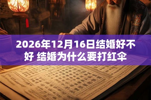 2026年12月16日结婚好不好 结婚为什么要打红伞 2026年12月16日结婚好不好 结婚为什么要打红伞