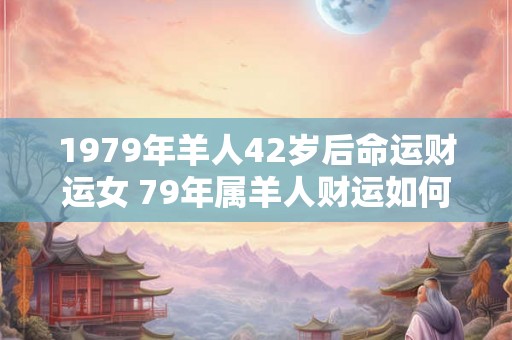 1979年羊人42岁后命运财运女 79年属羊人财运如何