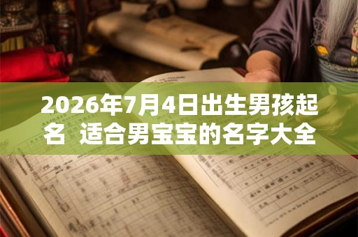 2026年7月4日出生男孩起名  适合男宝宝的名字大全