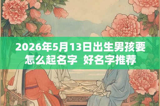2026年5月13日出生男孩要怎么起名字  好名字推荐