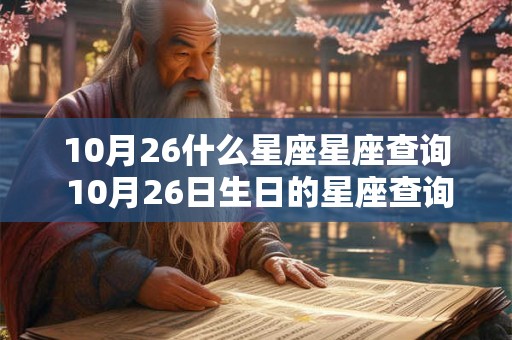 10月26什么星座星座查询 10月26日生日的星座查询