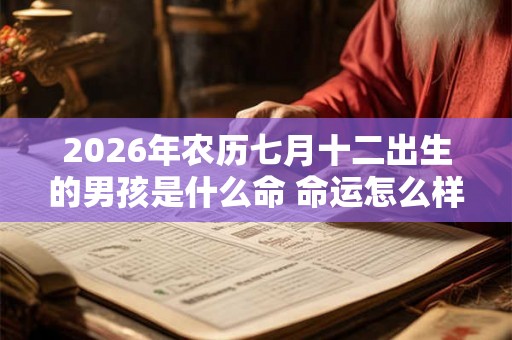 2026年农历七月十二出生的男孩是什么命 命运怎么样