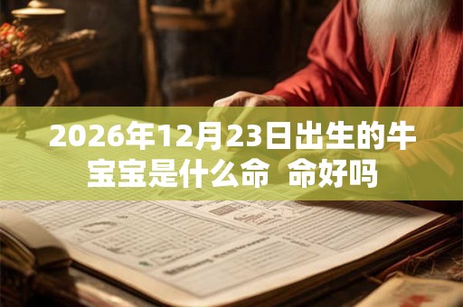 2026年12月23日出生的牛宝宝是什么命 命好吗 2026年12月23日出生的牛宝宝是什么命 命好吗