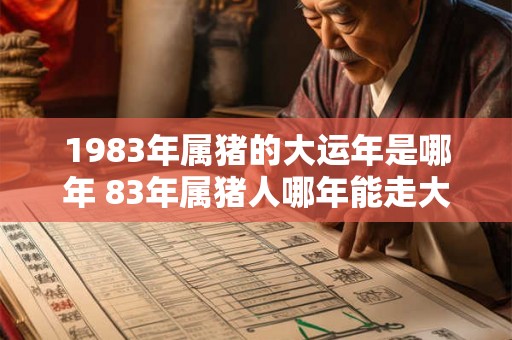 1983年属猪的大运年是哪年 83年属猪人哪年能走大运