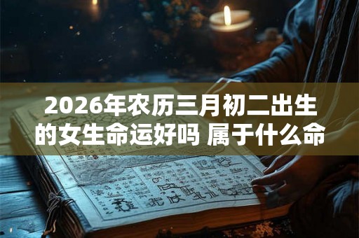2026年农历三月初二出生的女生命运好吗 属于什么命
