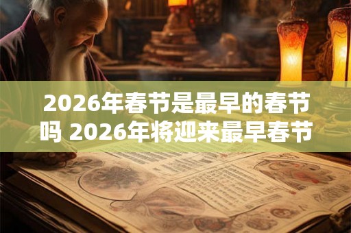 2026年春节是最早的春节吗 2026年将迎来最早春节 2026年春节是最早的春节吗 2026年将迎来最早春节