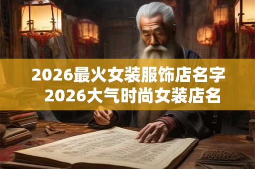 2026最火女装服饰店名字  2026大气时尚女装店名