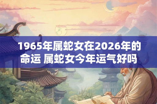 1965年属蛇女在2026年的命运 属蛇女今年运气好吗