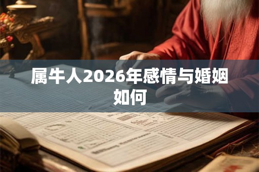 属牛人2026年感情与婚姻如何