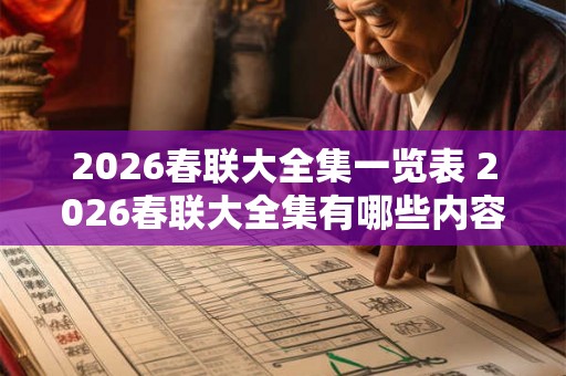 2026春联大全集一览表 2026春联大全集有哪些内容 2026春联大全集一览表 2026春联大全集有哪些内容
