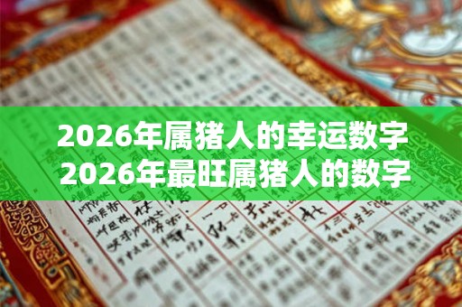 2026年属猪人的幸运数字 2026年最旺属猪人的数字 2026年属猪人的幸运数字 2026年最旺属猪人的数字