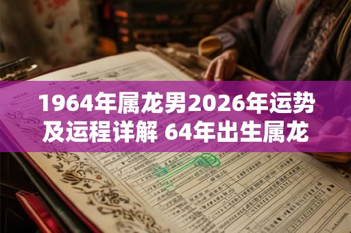 1964年属龙男2026年运势及运程详解 64年出生属龙人2026全年每月运势男性