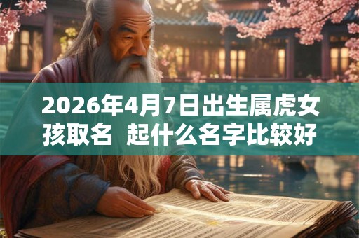 2026年4月7日出生属虎女孩取名  起什么名字比较好