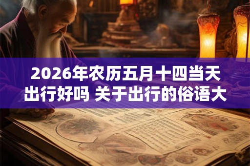 2026年农历五月十四当天出行好吗 关于出行的俗语大全 2026年农历五月十四当天出行好吗 关于出行的俗语大全