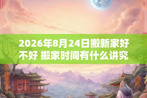 2026年8月24日搬新家好不好 搬家时间有什么讲究